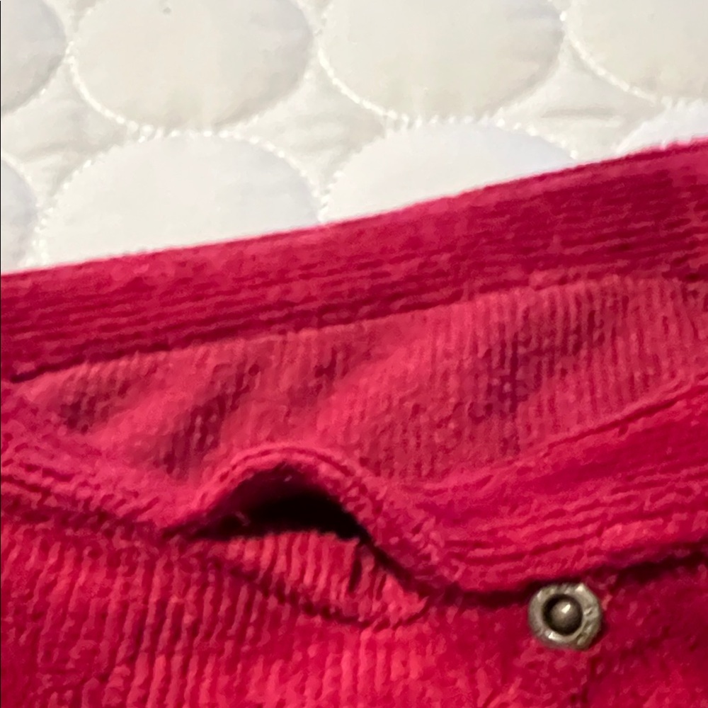 HUE Vibrant Red Corduroy Trousers - Picture 3 of 4